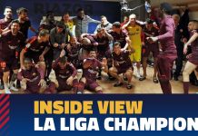 #Video Así fue el detrás de cámaras de la celebración del FC Barcelona por el doblete