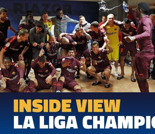 #Video Así fue el detrás de cámaras de la celebración del FC Barcelona por el doblete