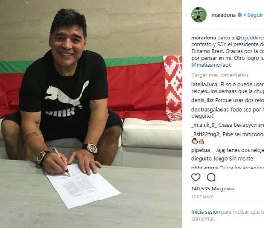 El contrato que pone a Maradona en Bielorrusia y en un puesto en directiva del Manchester City