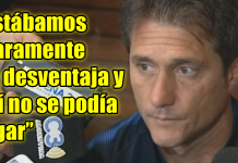 Barros Schelotto: «Estábamos claramente en desventaja y no se podía jugar»