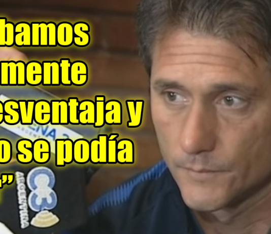 Barros Schelotto: «Estábamos claramente en desventaja y no se podía jugar»