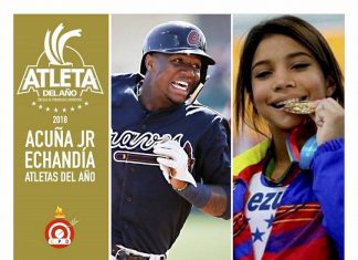 Josef Martínez queda segundo. Ronald Acuña y Katherine Echandía Atletas del Año en Venezuela (+Resultados+Historial)