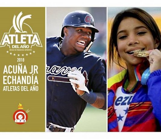 Josef Martínez queda segundo. Ronald Acuña y Katherine Echandía Atletas del Año en Venezuela (+Resultados+Historial)