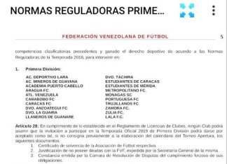 (Rumor) Se confirmarían los 20 equipos para la primera división del #futve